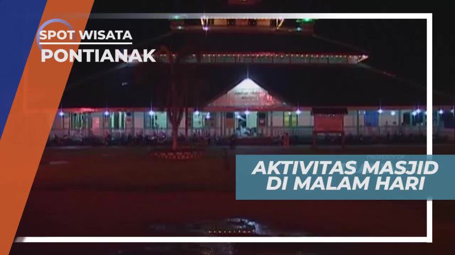 Keindahan Masjid Sultan Syarif Abdurrahman di Malam Hari, Pontianak