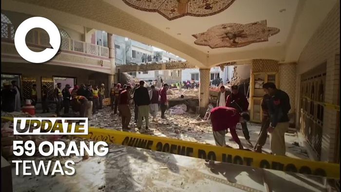 Horor Bom Bunuh Diri Meledak di Tengah Jemaah Salat Zuhur di Pakistan