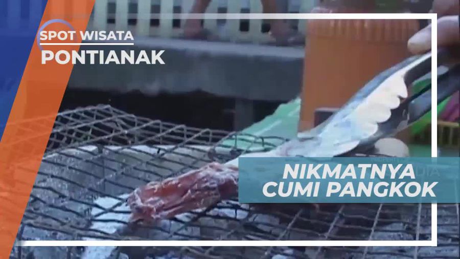 Dibakar Menggunakan Arang, Membuat Cumi Ireng Pontianak
