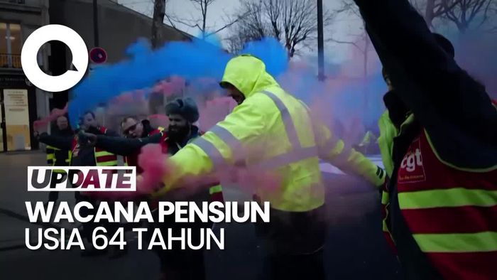 Warga Prancis Demo Tolak Kenaikan Usia Pensiun