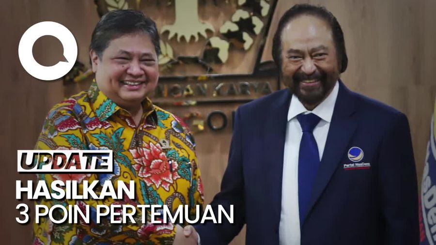Hasil Pertemuan Airlangga-Surya Paloh di Markas Golkar