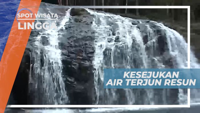 Pesona Kesejukan Tujuh Tingkat Bebatuan Air Terjun Resun, Lingga