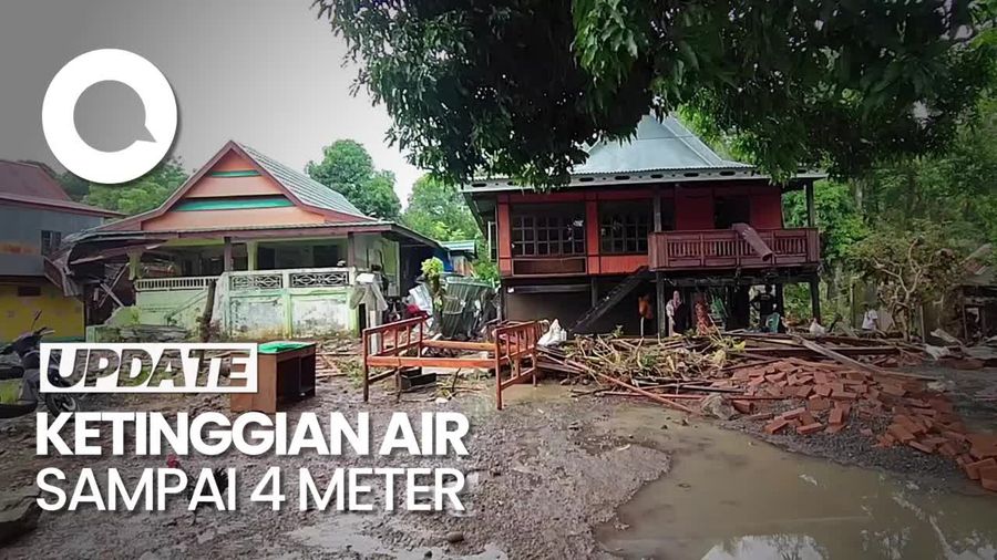 Pemukiman Warga Porak-poranda Diterjang Banjir Bandang Sulsel