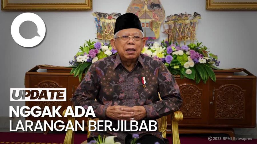 Wapres Maruf Amin Sebut Larangan Pramugari Kenakan Jilbab Aneh
