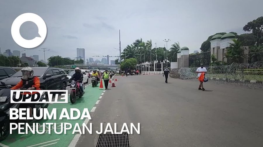 Arus Lalu Lintas Depan Gedung DPR Macet Jelang Demo Buruh