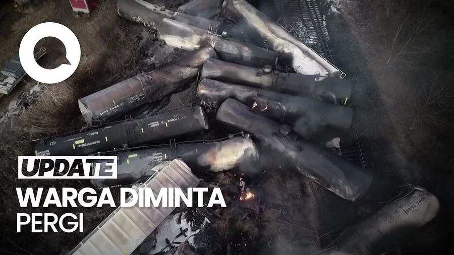 Kereta Kargo Pembawa Bahan Kimia Beracun Anjlok di AS