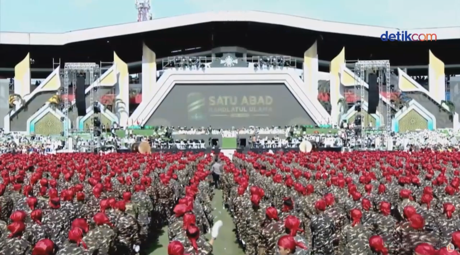 Resepsi Puncak 1 Abad Nahdlatul Ulama Resmi Dibuka Jokowi