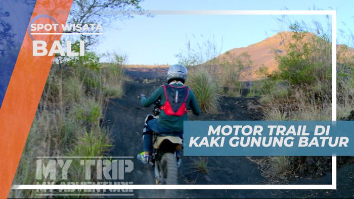 Serunya Jelajahi Kaki Gunung Batur Dengan Naik Motor Trail, Bali
