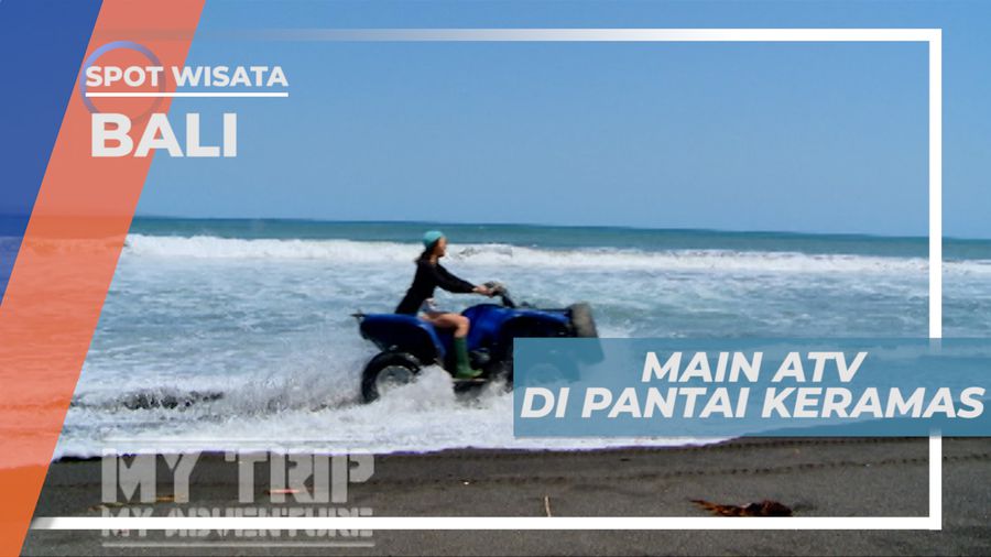 Seru-seruan Bermain ATV di Tepi Pantai Keramas, Bali