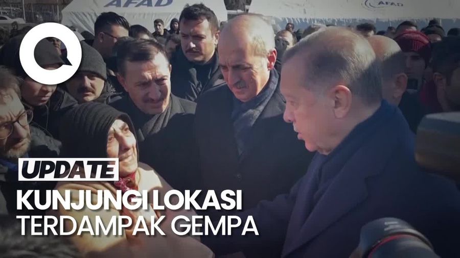 Momen Erdogan Kunjungi Korban Gempa Turki