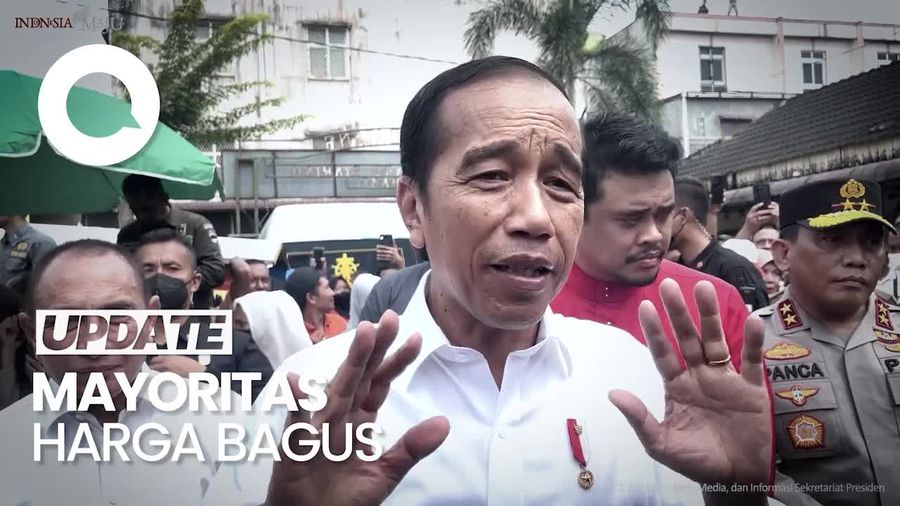 Jokowi Cek Pasar Bakti Medan, Sebut Harga Beras-Migor Masih Baik