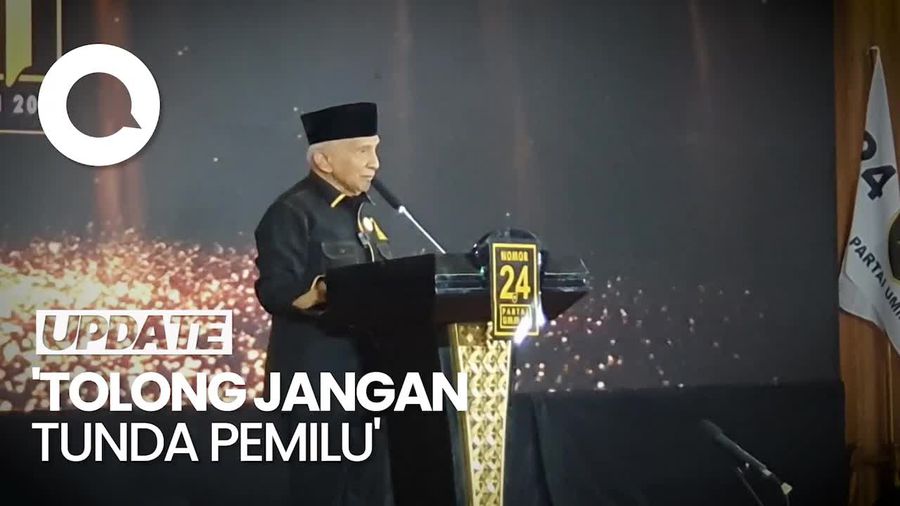 Buka Rakernas Partai Ummat, Amien Rais Beri Pesan ke Jokowi-DPR
