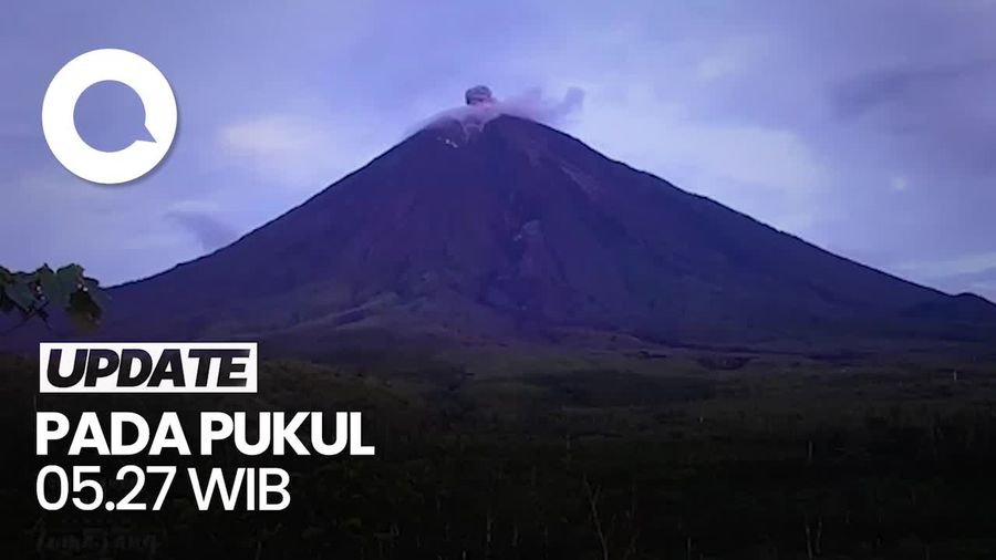 Detik-detik Semeru Erupsi Pagi Ini, Letusan Setinggi 800 Meter