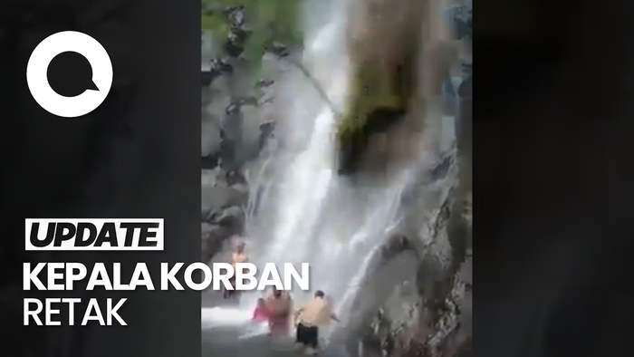 Momen Horor Wisatawan Tewas Tertimpa Longsoran Air Terjun Sedudo