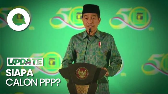 Jokowi Sapa Capres-Cawapres di Harlah PPP, Prabowo Hingga Sandi