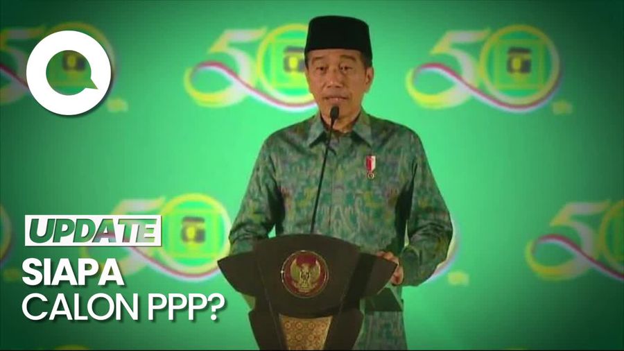 Jokowi Sapa Capres-Cawapres di Harlah PPP, Prabowo Hingga Sandi