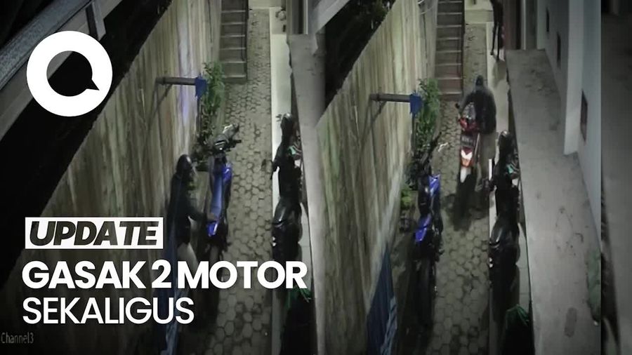 Terekam CCTV, Aksi Polisi di Lampung Curi Motor di Kos-kosan