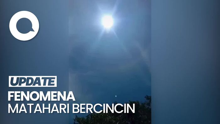 Penampakan Matahari Bercincin di Langit Sukabumi