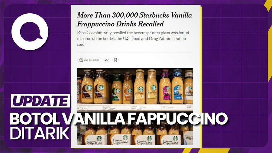 Mengandung Kaca, Ratusan Botol Starbucks Ini Ditarik dari Peredaran