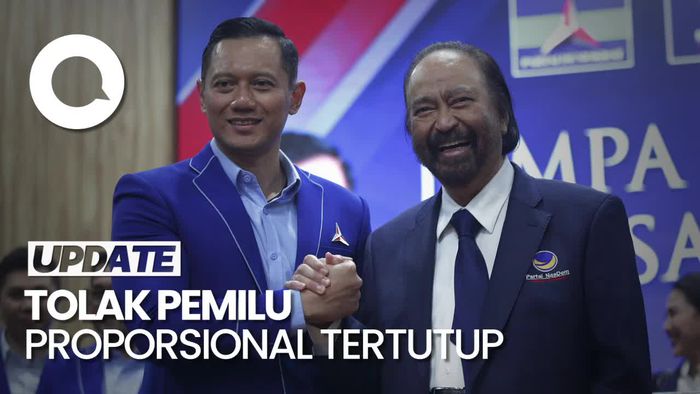 AHY Bertemu Surya Paloh, Tegaskan PD-NasDem Tolak Pemilu Coblos Partai