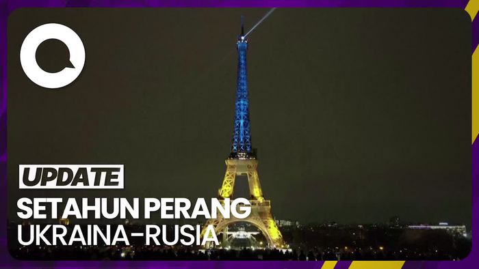 Prancis-Australia Kompak Nyalakan Cahaya Biru-Kuning untuk Ukraina
