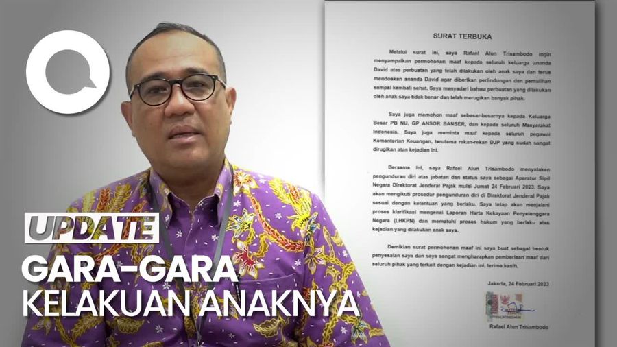 Pernyataan Rafael Alun Trisambodo Mundur dari ASN Ditjen Pajak