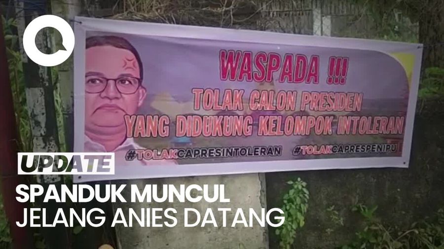 Safari Politik Anies Baswedan di Lampung Diwarnai Spanduk Penolakan