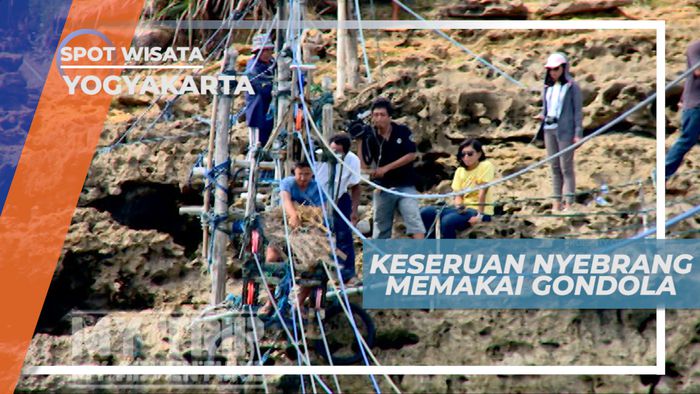 Uji Nyali Menyebrangi Lautan Dengan Naik Kereta Gantung Tradisional, Yogyakarta
