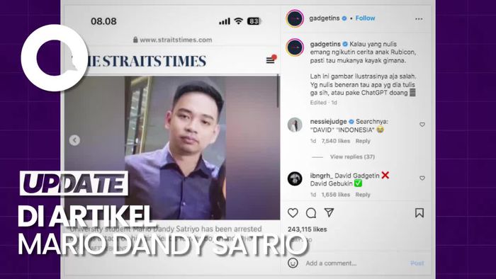 Respons David Gadgetin Usai Media Asing Salah Pasang Fotonya