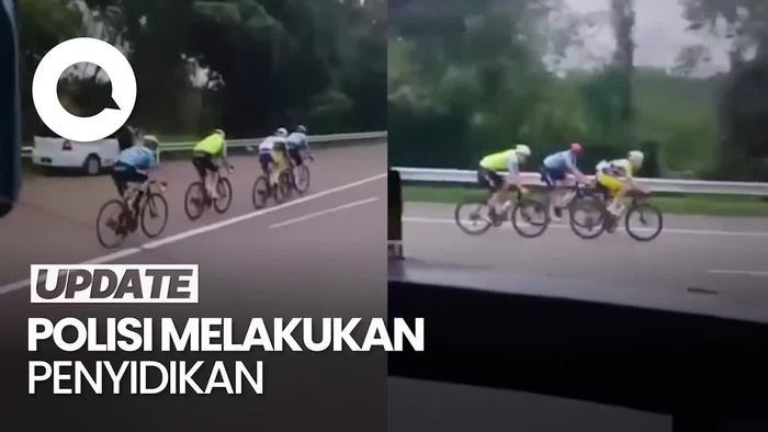 Heboh! Rombongan Pesepeda Masuk Tol Jagorawi, Diduga WNA