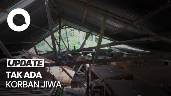 Kondisi Sekolah di Polman Ambruk Usai Diterjang Angin Puting Beliung