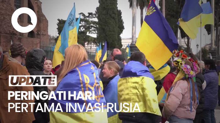 Warga Ukraina di Roma Demo, Minta Invasi Militer Rusia Dihentikan
