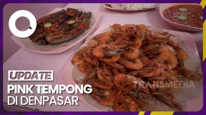 Bikin Laper: Makan Udang-Ayam Goreng Sambal Tempong di Warung Serba Pink