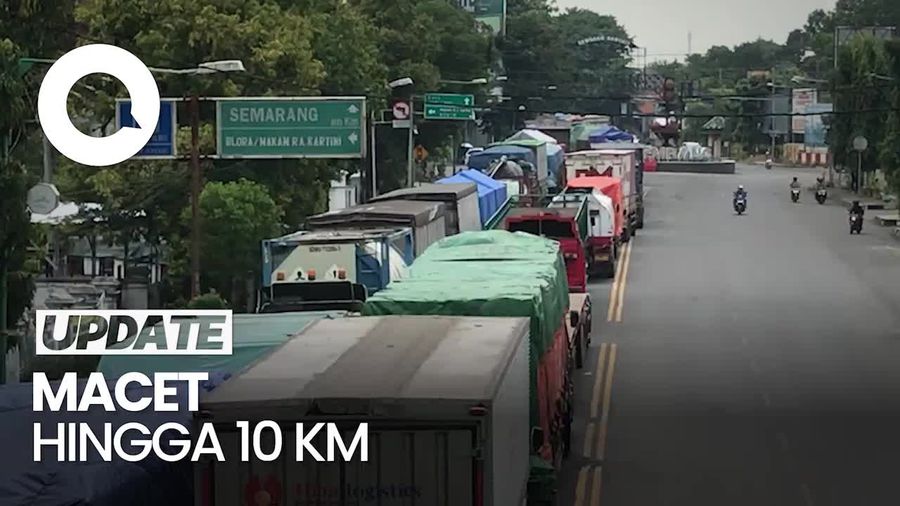 Macet Parah di Pantura Rembang-Pati, Begini Penampakannya!