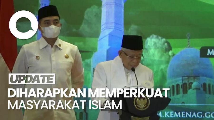 Momen Wapres Maruf Resmikan Masjid Raya Sheikh Zayed Solo 