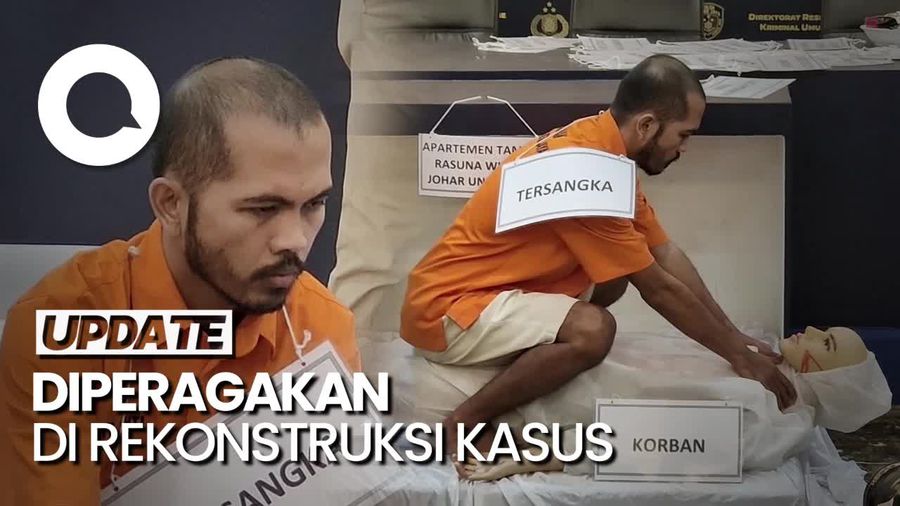 Muka Datar Ecky Saat Peragakan Memutilasi Jasad Angela