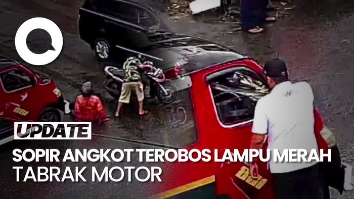 Momen Bobby Marahi Sopir Angkot yang Terobos Lampu Merah-Tabrak Motor