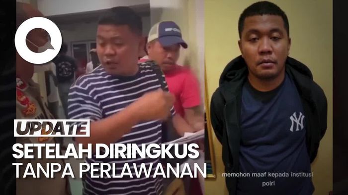 Dulu Bentak Polisi, Kini Debt Collector Si Belang Biru Memelas Minta Maaf