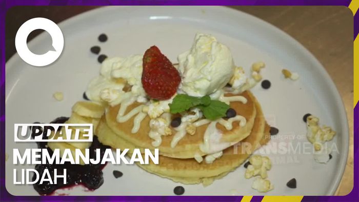 Bikin Laper: Camilan Manis Pancake Es Krim Vanilla