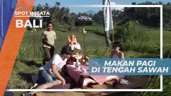 Menikmati Sensasi Unik Sarapan Pagi di Tengah Hamparan Sawah, Bali