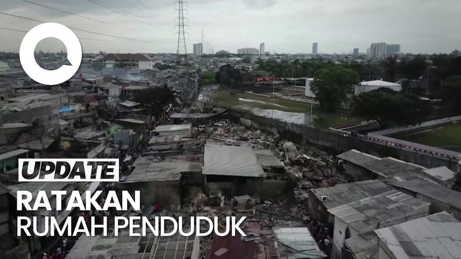 Melihat Dari Udara Dampak Kebakaran Depo Pertamina Plumpang