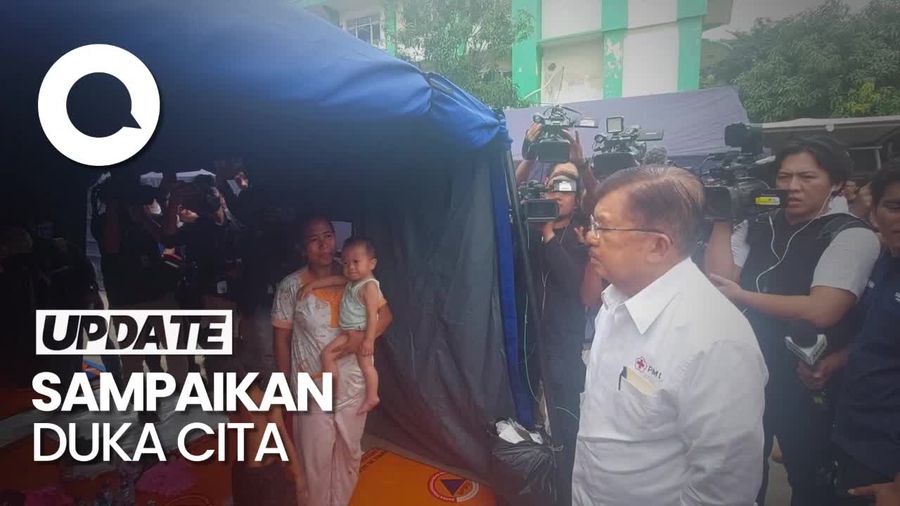 Momen Jusuf Kalla Tinjau Korban Kebakaran Depo Pertamina Plumpang