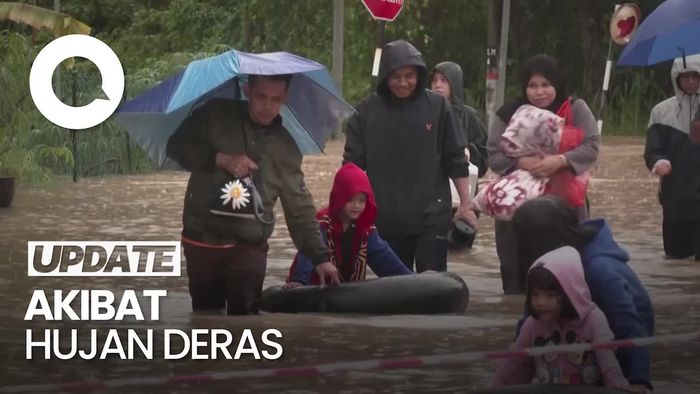 Banjir di Johor Malaysia: 4 Orang Tewas-40.000 Warga Mengungsi