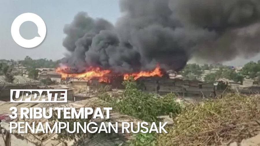 Kebakaran Besar Melanda Kamp Pengungsian di Bangladesh