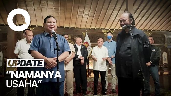 Tawa Prabowo-Surya Paloh Sebut Penundaan Pemilu Tak Masuk Akal