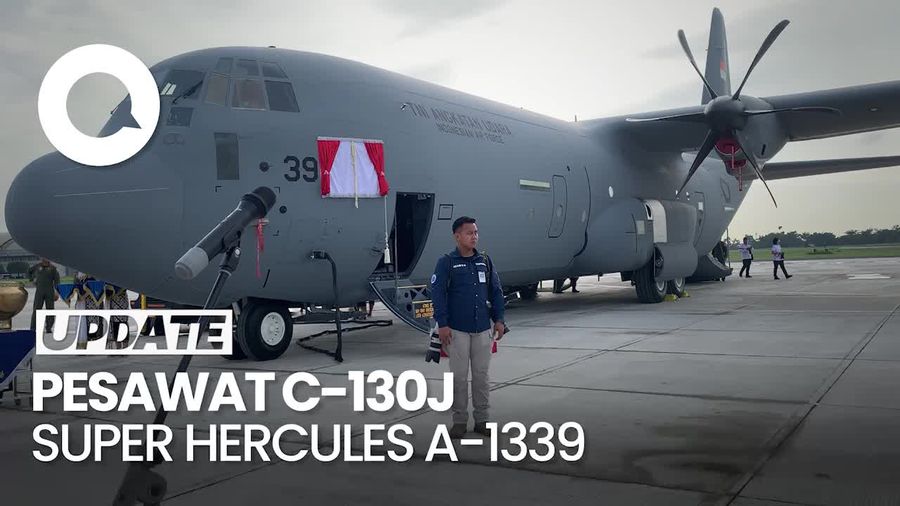Garang! Wujud Pesawat Super Hercules yang Diserahkan Jokowi ke TNI AU