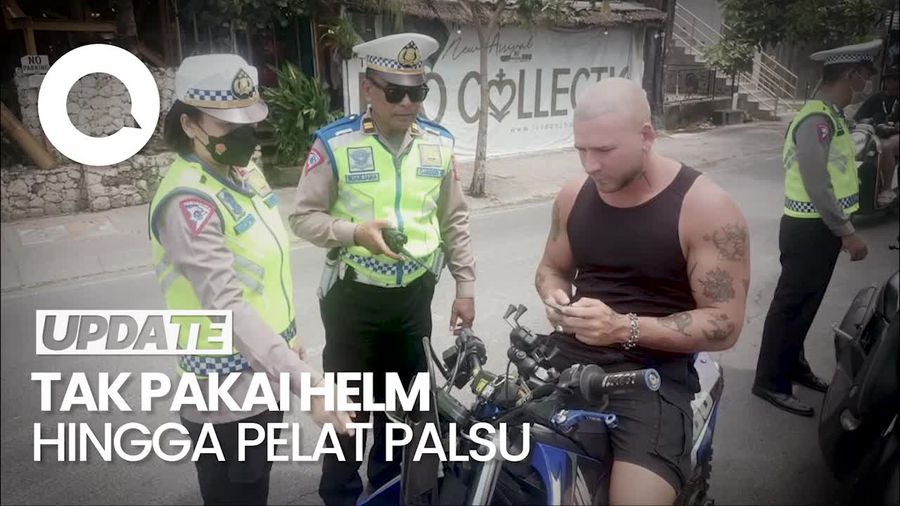 Polisi Temukan Banyak Bule Naik Motor Ngawur di Jalanan Bali
