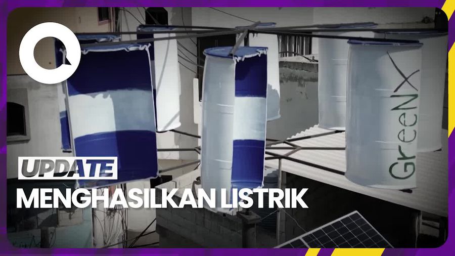 Kreatif! Pemuda Lebanon Ciptakan Turbin Angin dari Drum Plastik