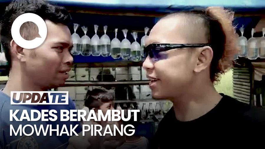 Gaya Kades di Lombok Barat yang berambut Mohawk Bak Anak Punk