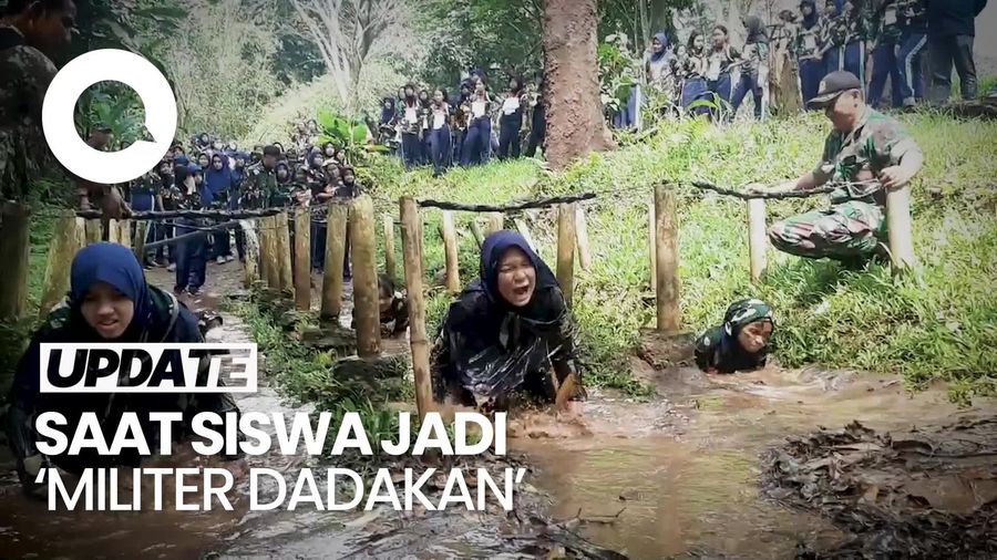 Intip Keseruan Siswa SMP Labschool Latihan ala Militer di Karawang